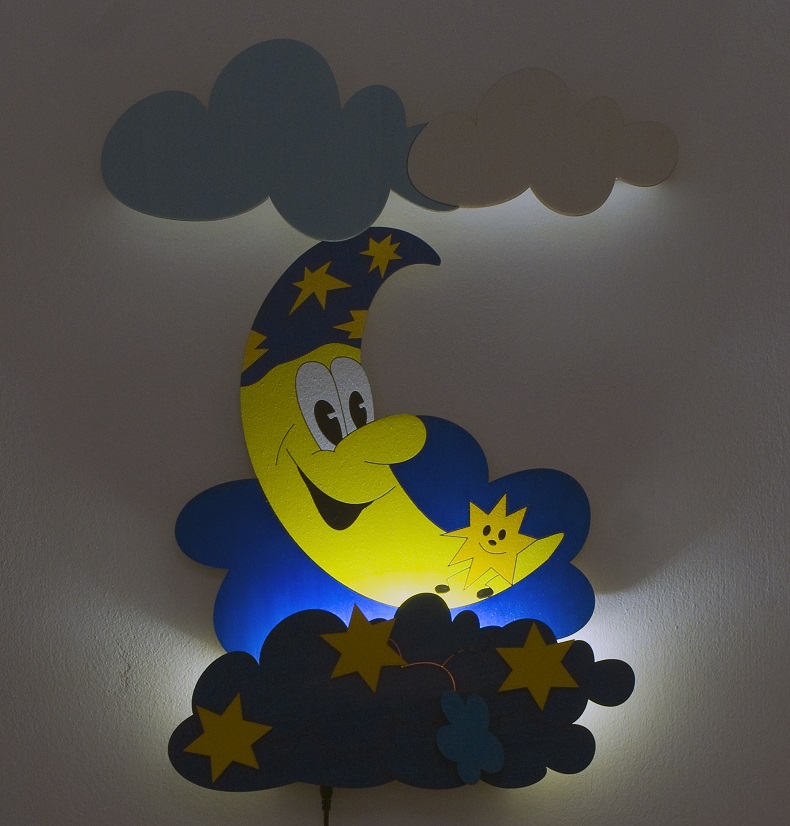 Dětské noční LED osvětlení - Měsíc