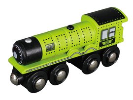 Dřevěné vláčky - Parní lokomotiva MAXIM zelená