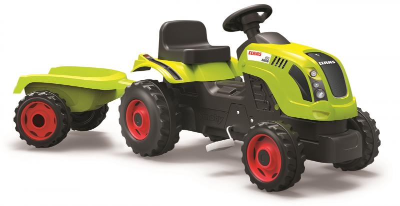 Šlapací traktor s valníkem - zelený CLAAS