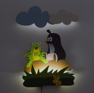 Dětské noční LED osvětlení - Krteček s žábou
