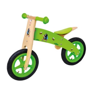 Dětské dřevěné kolo odrážedlo - kolo odstrkovadlo zelené