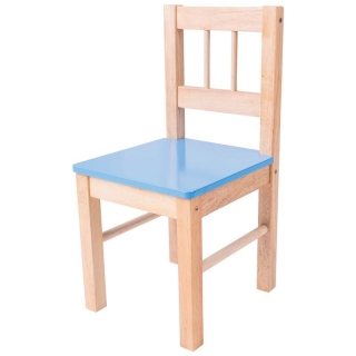 Dětská dřevěná židlička - modrá