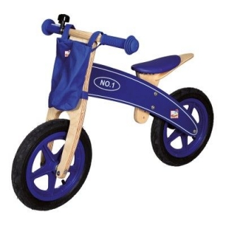 Dětské dřevěné kolo odrážedlo - modré