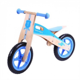 Dětské dřevěné kolo odrážedlo BG - modré