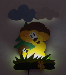 Dětská LED lampička na zeď - Houba