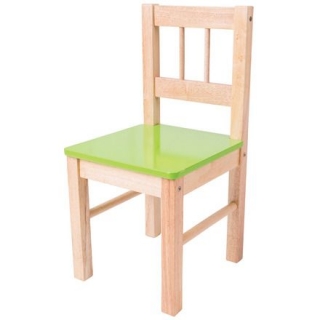 Dětská dřevěná židlička - zelená