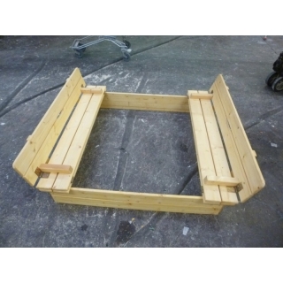 Dřevěné pískoviště s lavičkou s poklopem